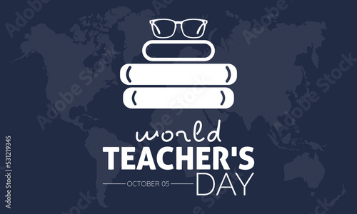 Vector illustration design concept of world teachers day observed on october 5