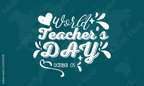 Vector illustration design concept of world teachers day observed on october 5