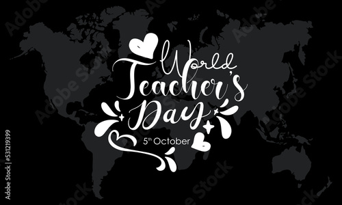 Vector illustration design concept of world teachers day observed on october 5