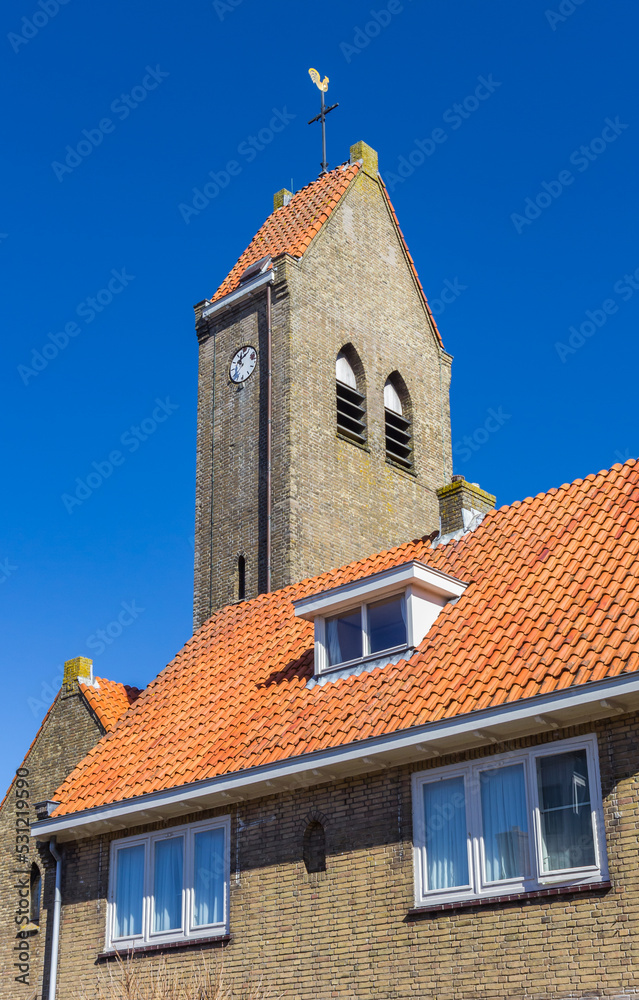 Tower of the St. Martinus chuch in Makkum, Netherlands