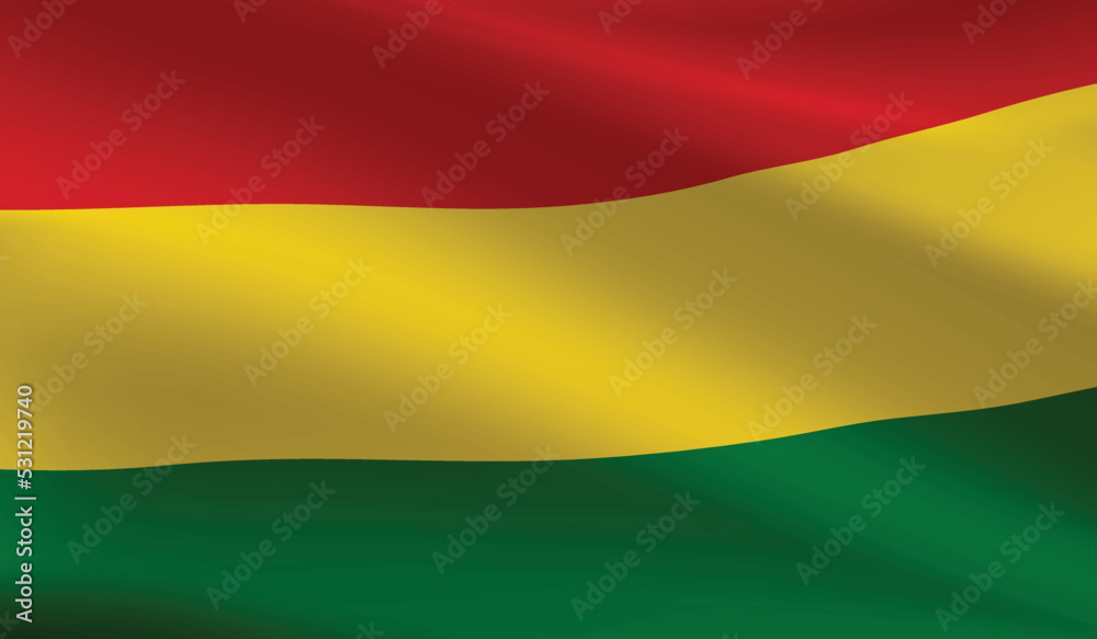 Bolivia flag background.Waving Bolivian flag vector Bolivia flag background.Waving Bolivian flag vector