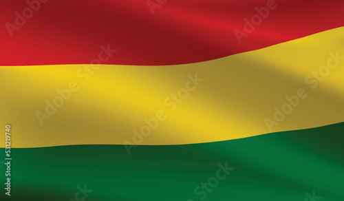 Bolivia flag  background.Waving Bolivian flag vector