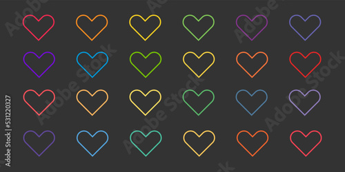 hesrt six color for pride