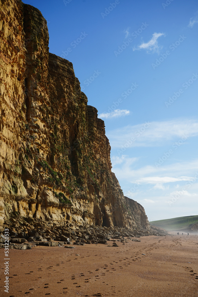 View of cliff face in the South of England