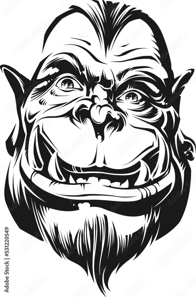 Εκτύπωση καμβά Funny ogre