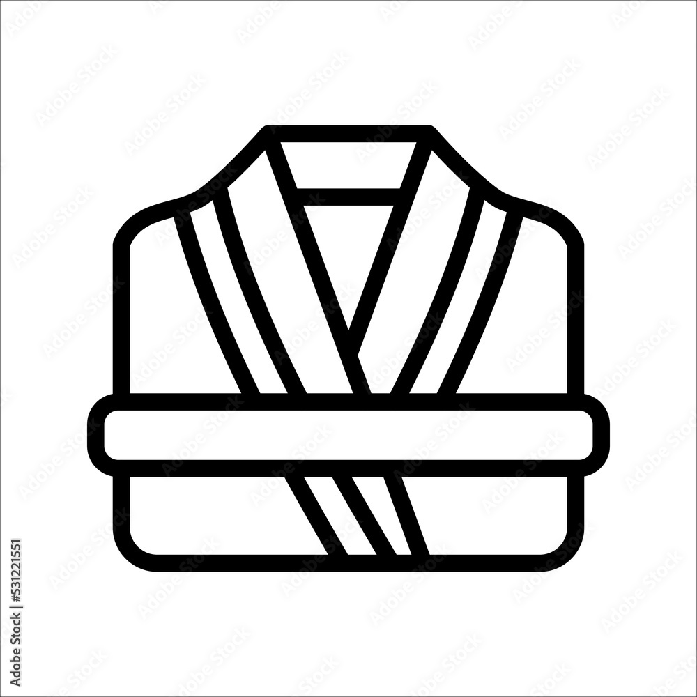 bathrobe icon. housecoat icon. bathroom sign. vector illustration on