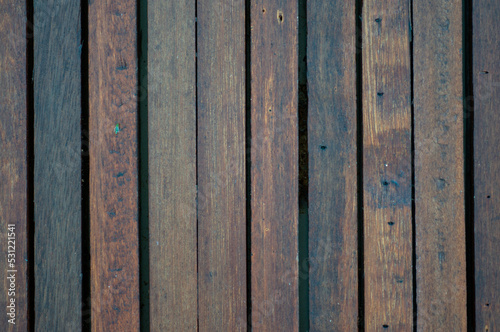 The old wooden planks.