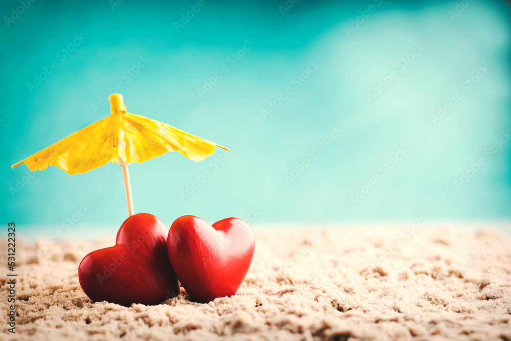 Heart on the sand on the seashore. Heart on the sand on the seashore.