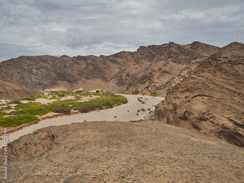 ephemeral river Huab in Damaraland Namibia photo