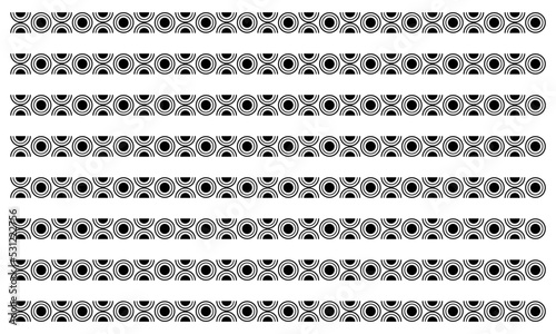 Half Circle Motifs Pattern. Motifs Pattern for Ornate or for Decoration for Interior, Exterior, Carpet, Textile, Garment, Cloth, Silk, Tile, Plastic, Paper, Wrapping, Wallpaper, Ect. Vector 