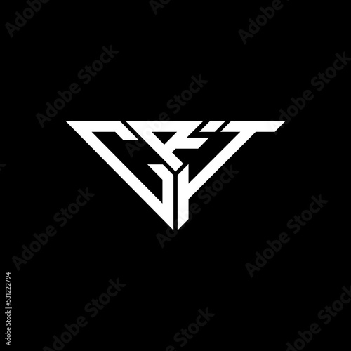 CRI letter logo creative design with vector graphic, CRI simple and modern logo in triangle shape.
