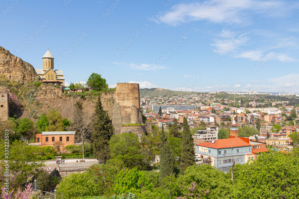 Church of St. Nicholas on the territory of Narikala fortress in Tbilisi. Georgia country
