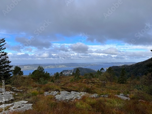 Hiking Trial Anker Cabin Bergen Mountain Range Norway