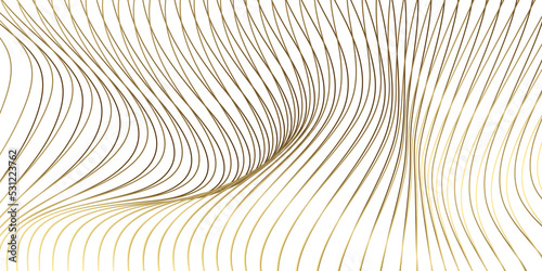 3D wave lines pattern smooth curve flowing dynamic gold gradient isolated on transparent background for concept of luxury  technology  digital  communication  science  music