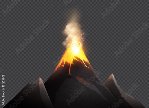 Lava Melted Volcano Composition