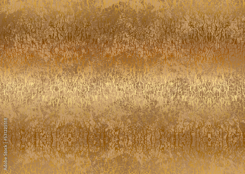 Golden Abstract decorative paper texture background for artwork - Illustration