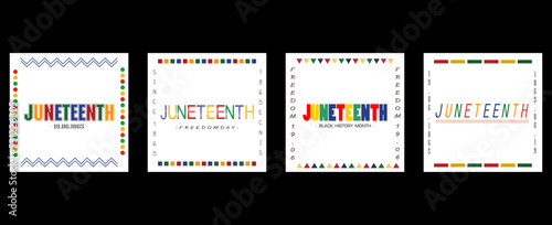 illustration four styles with squares; 