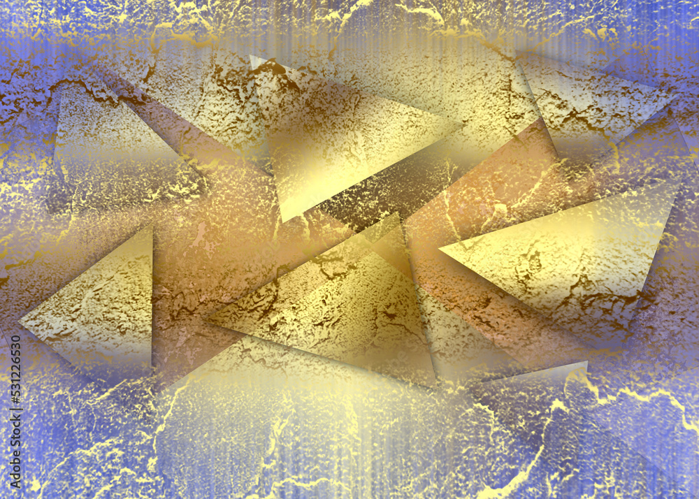 Golden Abstract decorative paper texture background for artwork - Illustration