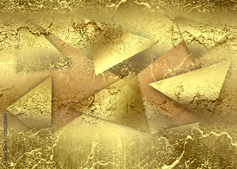 Golden Abstract decorative paper texture background for artwork - Illustration