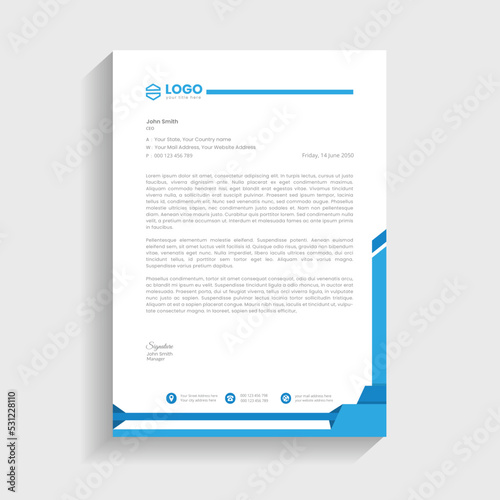 unique concept letterhead template