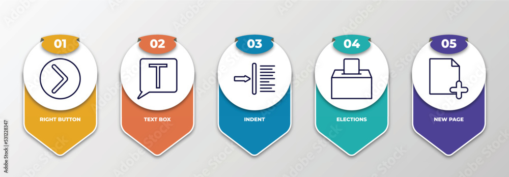 infographic template with thin line icons. infographic for user ...