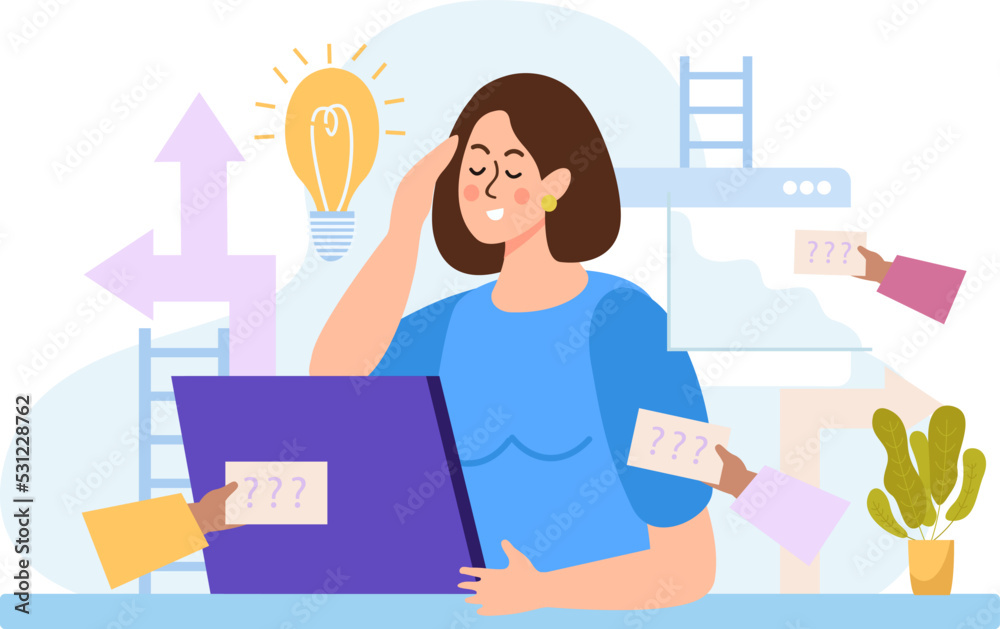 Future Career Search Flat Background Future Career Search Flat Background