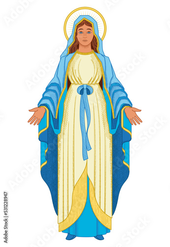 Virgin Mary Color Composition