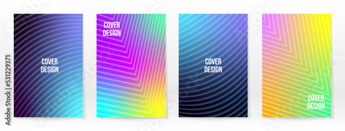 Minimal Poster. Pastel Soft. Rainbow Gradient Set.