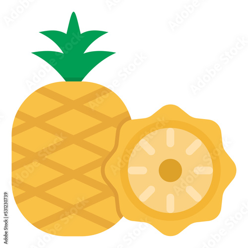 pineapple flat icon