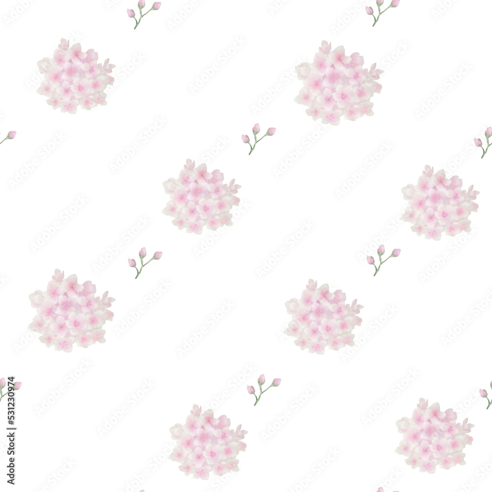 flowers vector, flowers ornament, floral ornament, hydrangea, hydrangea pattern, hydrangea vector