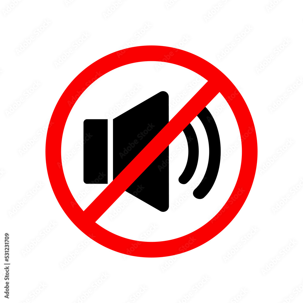 Keep Silent Sign or Keep Silent Icon Vector On White Background