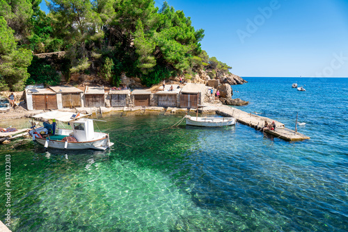 View of the Ibizan Cala Mastella photo