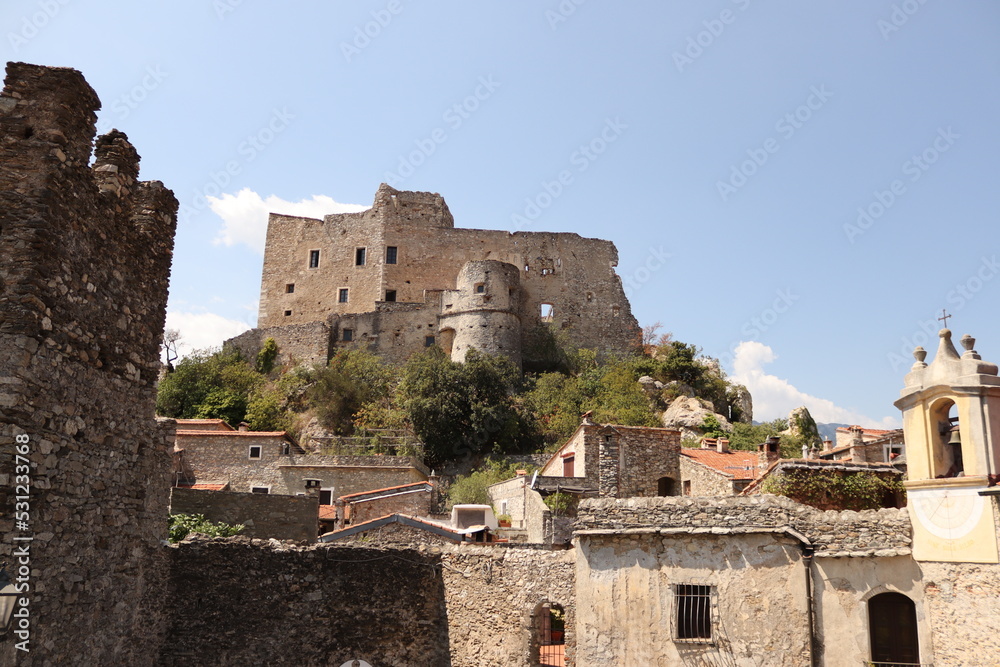 Castelvecchio di rocca barbena, a small village on a mountain