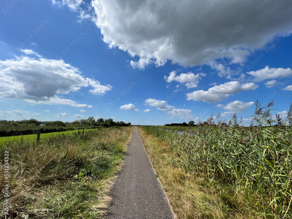 Cycle path around Mildam in Friesland