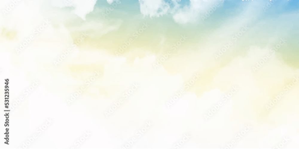 Cloud and sky with a pastel colored background. A soft cloud background with a pastel colored orange to blue gradient.