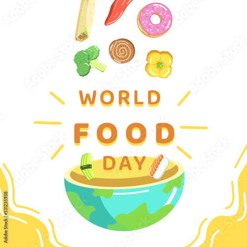 Food illustration  for world food day