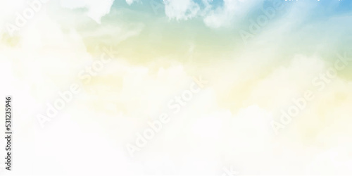 Cloud and sky with a pastel colored background. A soft cloud background with a pastel colored orange to blue gradient. © Sharmin