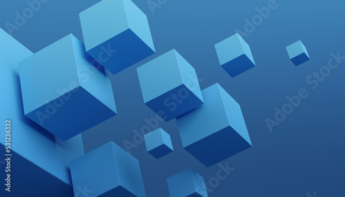 Abstract 3D Render of cubes