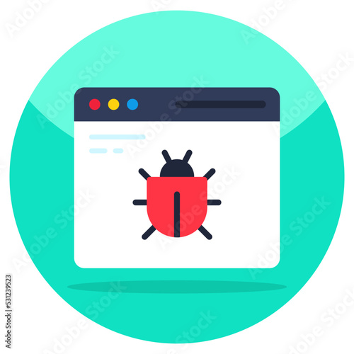 Perfect design icon of web bug