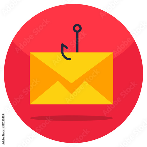 Unique design icon of mail phishing 