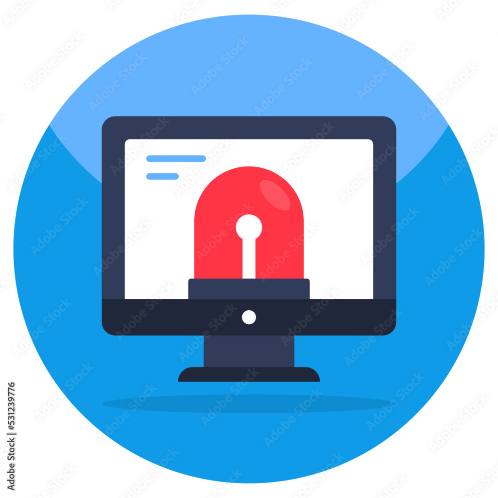 Premium download icon of computer siren Premium download icon of computer siren