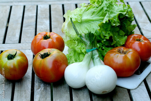 Salad tomatoes and fresh lettuce