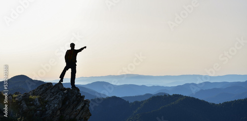Watching the Silhouettes of the Mountains at Sunset