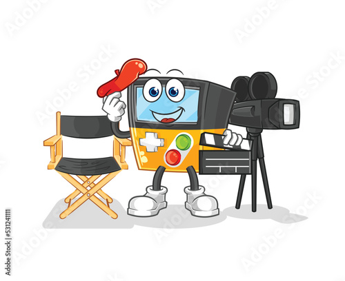 gameboy director mascot. cartoon vector