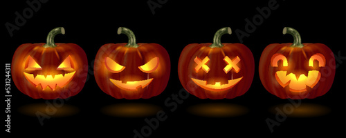 Halloween Realistic Black Background