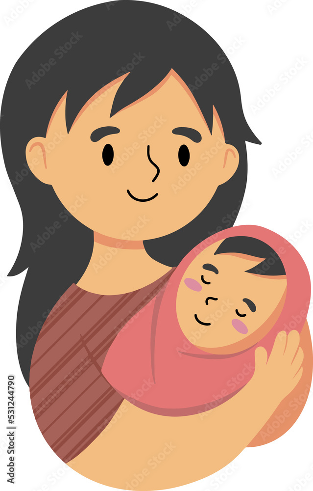Mother day illustration. Mother holding baby
Mother day illustration. Mother holding baby