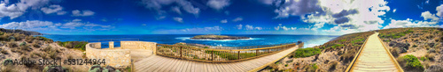 Cape Du Couedic, Kangaroo Island. Panoramic aerial view of Casuarina Islets on a sunny day