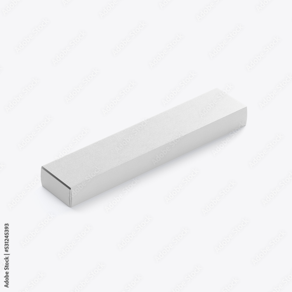 Flat Box Mockup. Isometric view. 3D render Flat Box Mockup. Isometric view. 3D render
