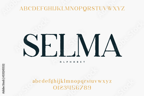 Abstract Fashion font alphabet. Minimal modern urban fonts for logo, brand etc. Typography typeface uppercase lowercase and number. vector illustration