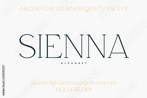 Abstract Fashion font alphabet. Minimal modern urban fonts for logo, brand etc. Typography typeface uppercase lowercase and number. vector illustration